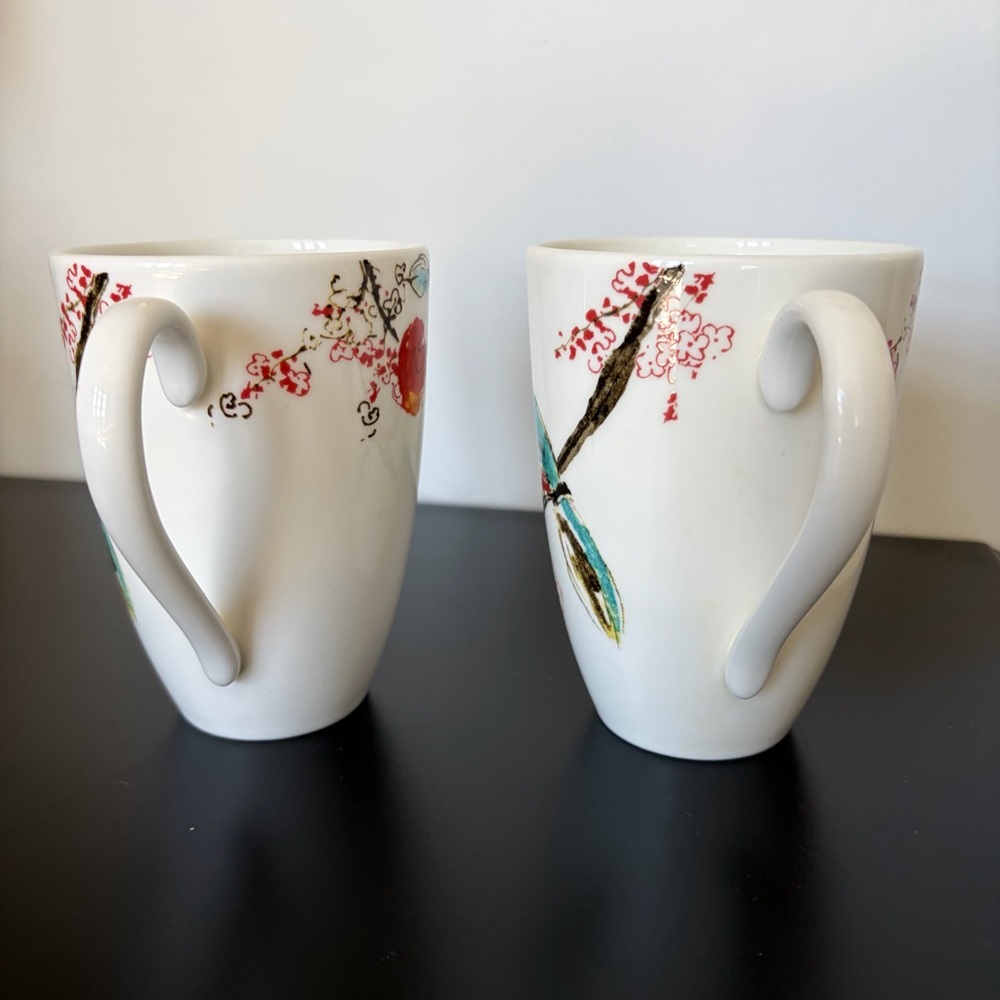 Lenox Simply Fine Chirp Bone China Mug 16 Fl Oz - Bird & Floral Design. - Picture 4 of 9